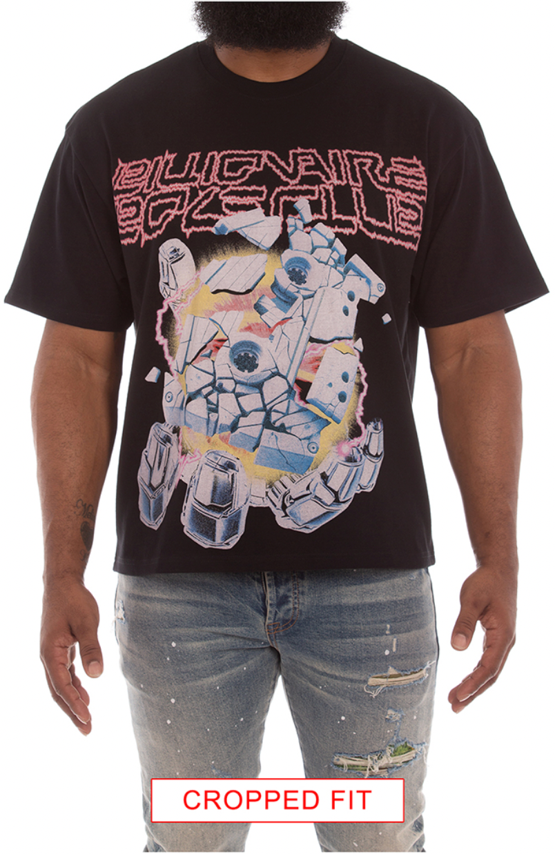 Billionaire Boys Club Abandon Planet SS Knit (Cropped Fit) (Black) - Billionaire Boys Club