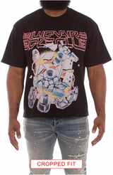 Billionaire Boys Club Abandon Planet SS Knit (Cropped Fit) (Black) - Billionaire Boys Club