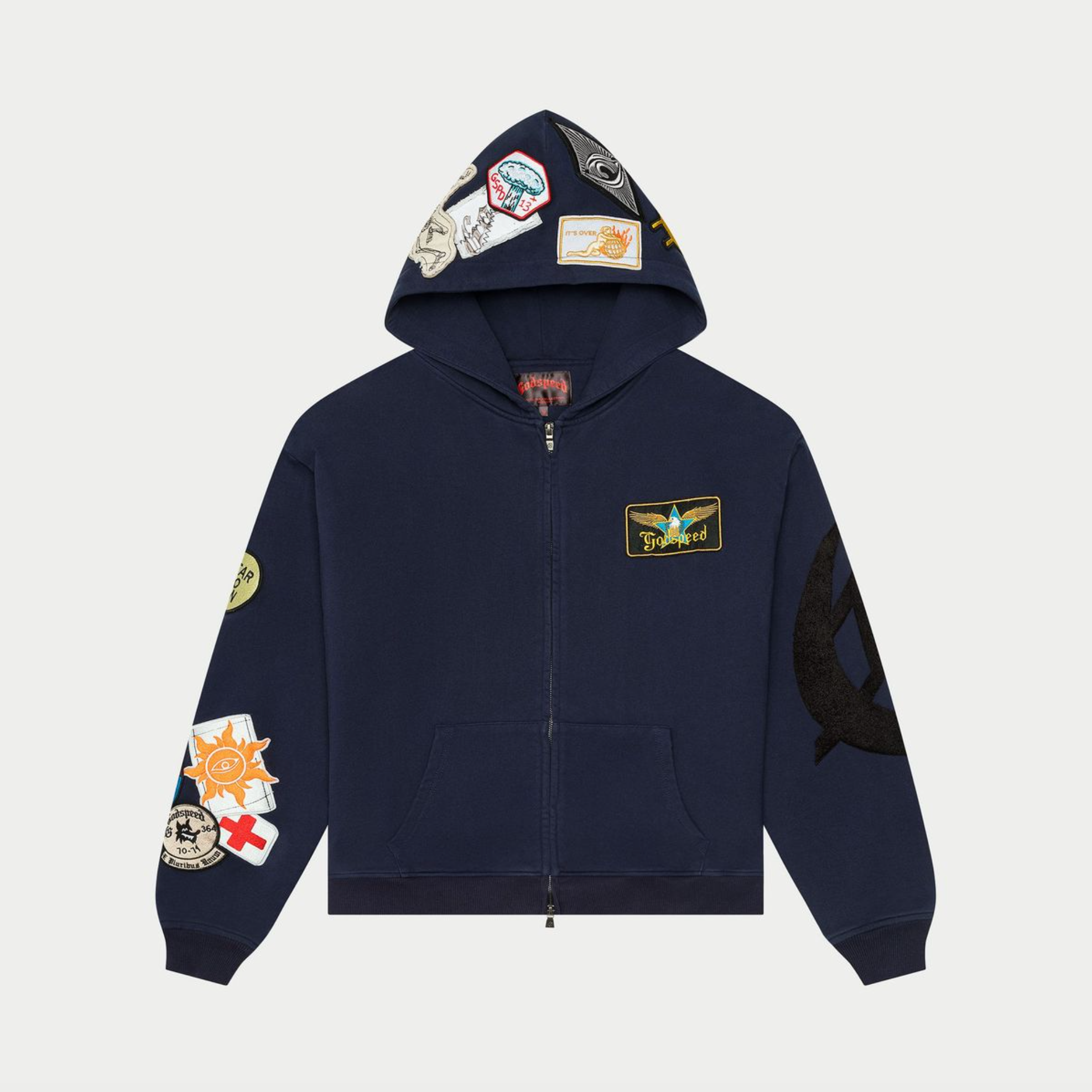 Godspeed Squadron Zip Up Hoodie (Navy) - Godspeed