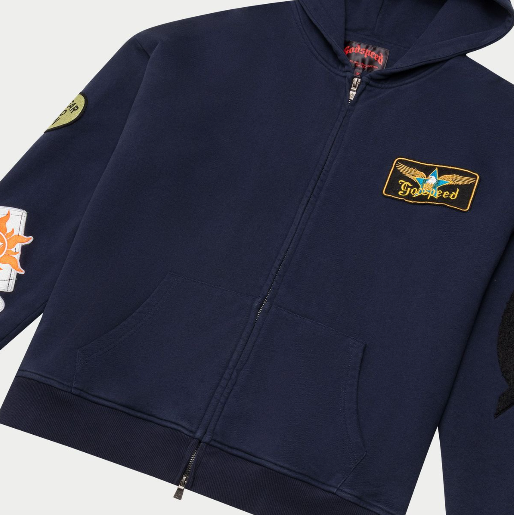 Godspeed Squadron Zip Up Hoodie (Navy) - Godspeed