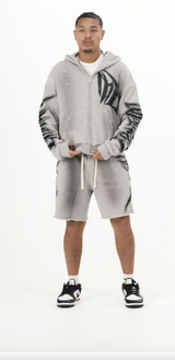 Mixed Emotion "Grey Faded" Hoodie - Mixed Emotion