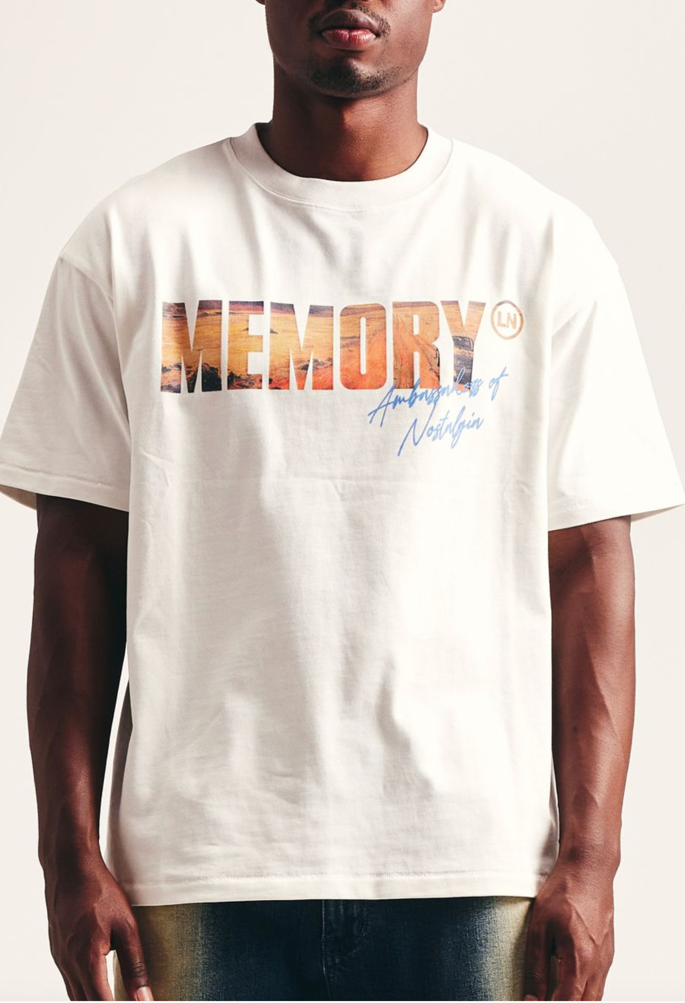 Memory Lane "Desert Scene" Off White Tee - Memory Lane