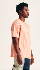 Memory Lane "Script Logo" LT Salmon Tee - Memory Lane