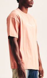 Memory Lane "Script Logo" LT Salmon Tee - Memory Lane