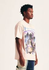 Memory Lane "Heavy Metal" LT Pink Tee - Memory Lane