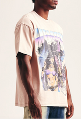 Memory Lane "Heavy Metal" LT Pink Tee - Memory Lane
