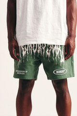 Memory Lane "Mash Up" Forest Sweat Shorts - Memory Lane