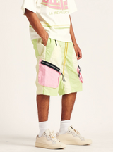 Diet Starts Monday "Nylon MX Shorts" Volt/Pink - Diet Starts Monday