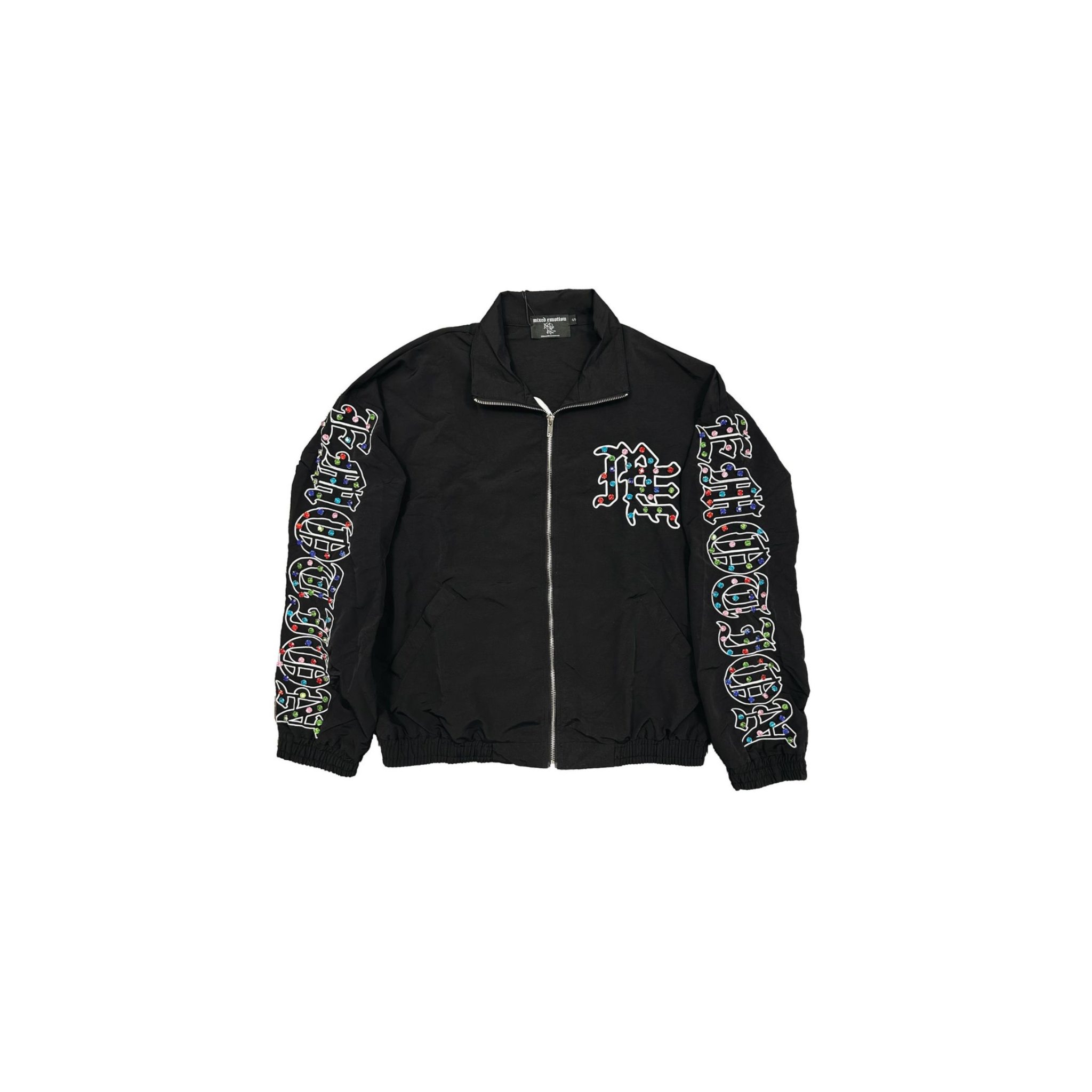 Mixed Emotion "ME" Rhinestone Nylon Jacket - Mixed Emotion