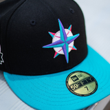 New Era Seattle Mariners 30th Anniversary Good Grey UV (Black/Teal) - New Era