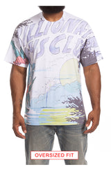 Billionaire Boys Club "Sunrise" SS Knit (Oversized) (White) - Billionaire Boys Club