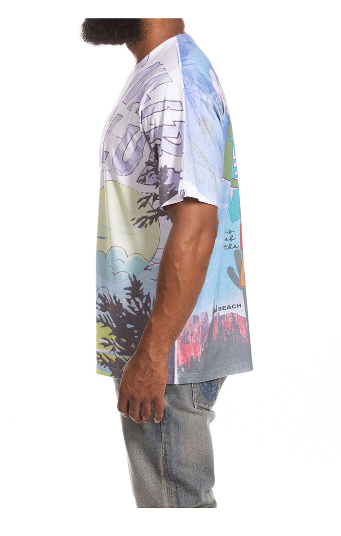 Billionaire Boys Club "Sunrise" SS Knit (Oversized) (White) - Billionaire Boys Club