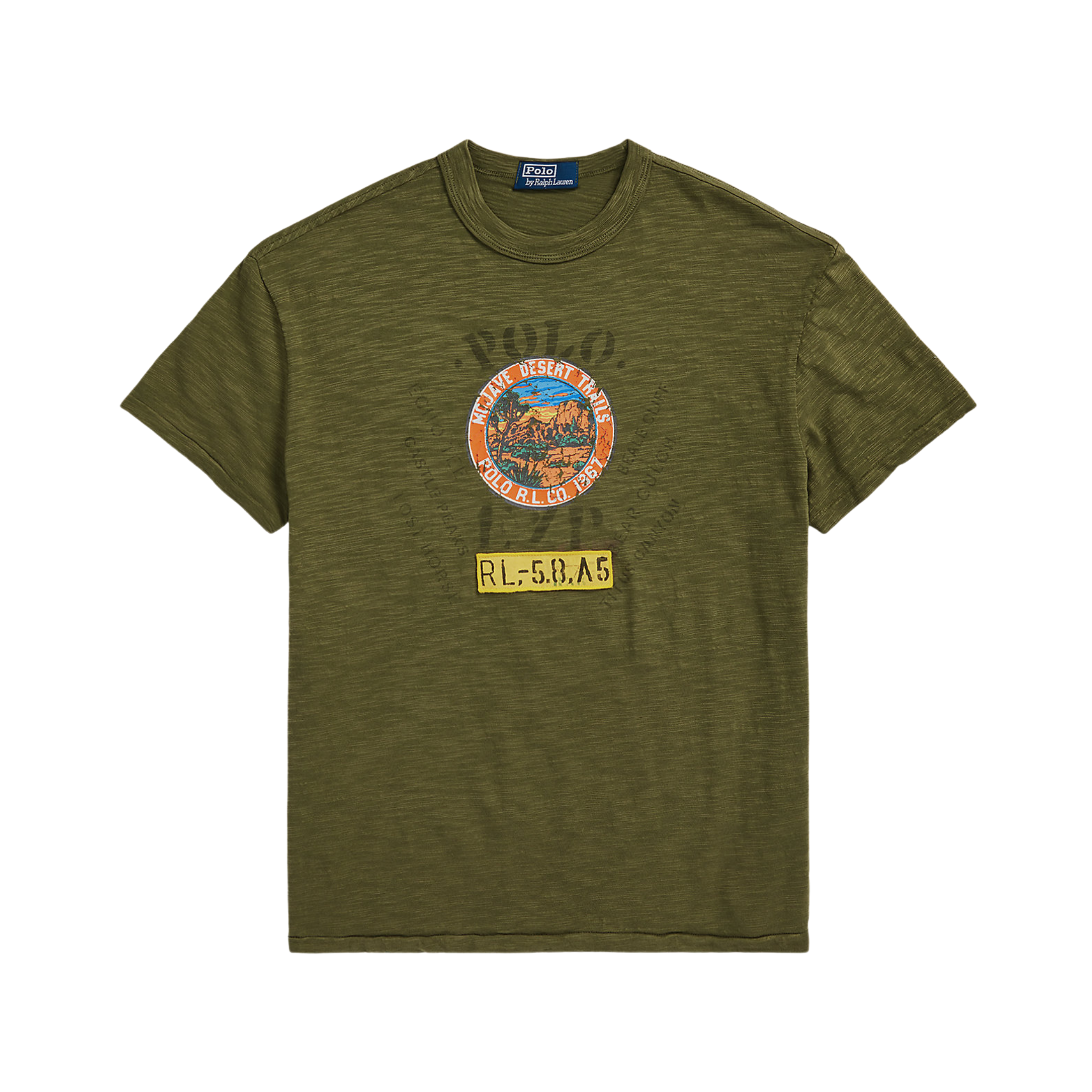 Polo Ralph Lauren Classic Fit Jersey Graphic T-Shirt (Olive) - Polo Ralph Lauren