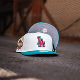 New Era Los Angeles Dodgers 40th Anniversary Grey Wool UV (Off White/Teal) - New Era