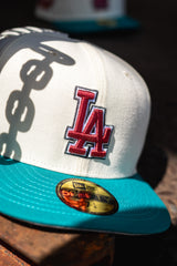 New Era Los Angeles Dodgers 40th Anniversary Grey Wool UV (Off White/Teal) - New Era