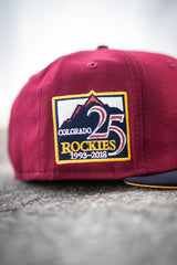 New Era Colorado Rockies 25th Anniversary Gold UV (Burgundy/Navy) - New Era