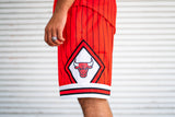 Mitchell And Ness Chicago Bulls 1997 Neon World Mesh Shorts (Red) - Mitchell & Ness