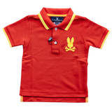 KIDS Psycho Bunny Bennett Short Sleeve Polo (Persimmon) - Psycho Bunny