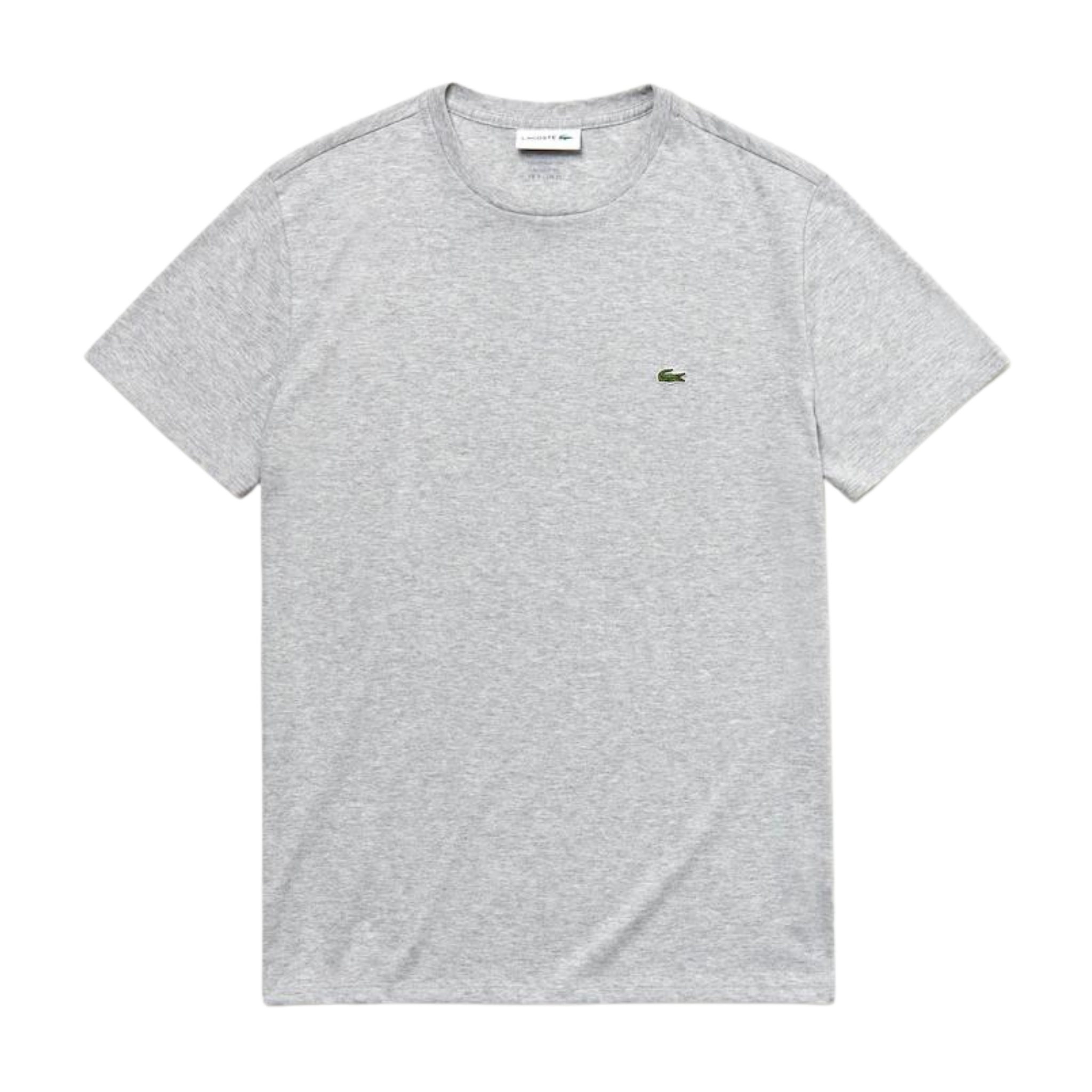 Lacoste Men's Crew Neck Pima Cotton Jersey T-shirt (Grey Chine) - Lacoste