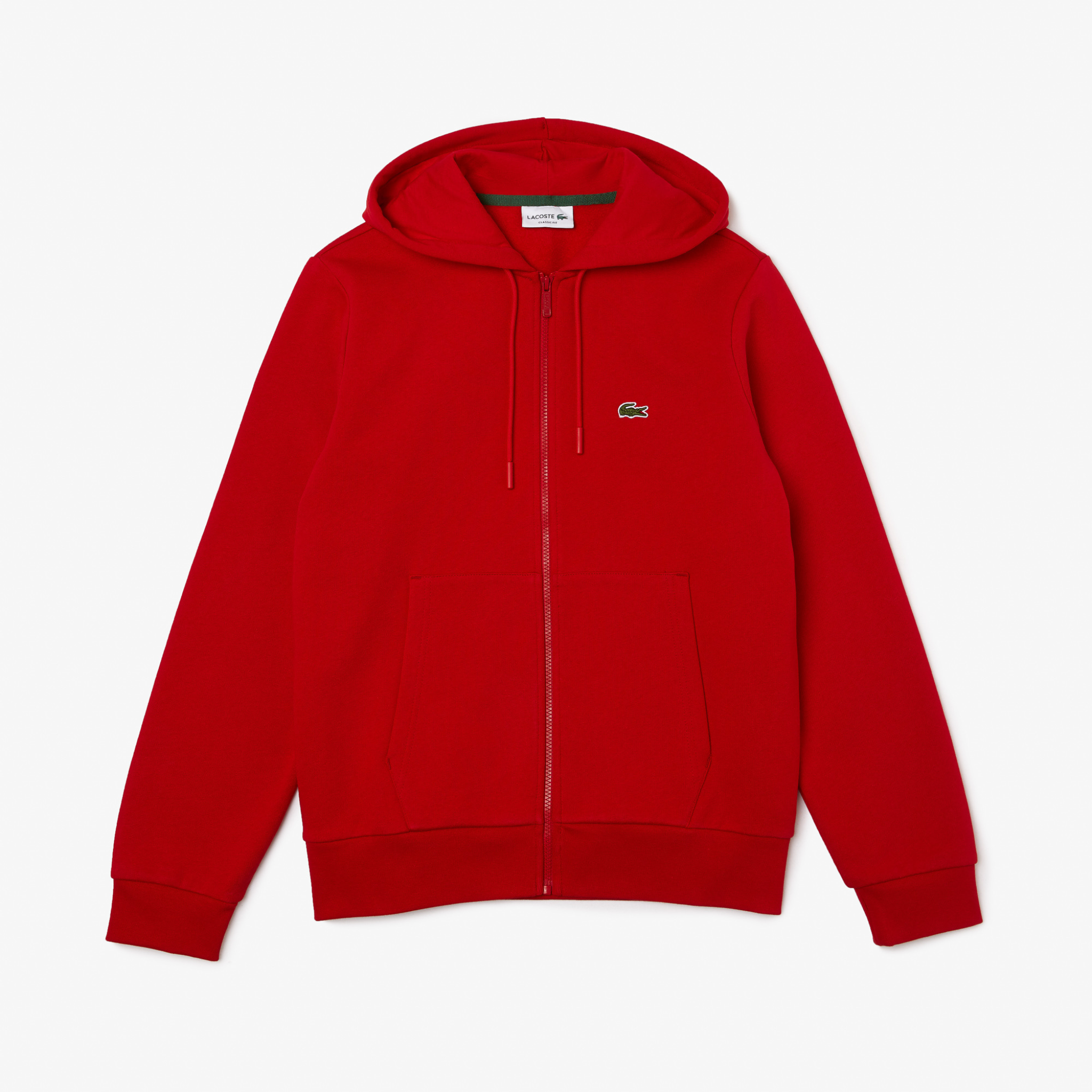Lacoste Kangaroo Pocket Color-Block Sweatshirt (Red) - Lacoste