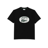 Lacoste Branded Monogram Print T-Shirt (Black) - Lacoste