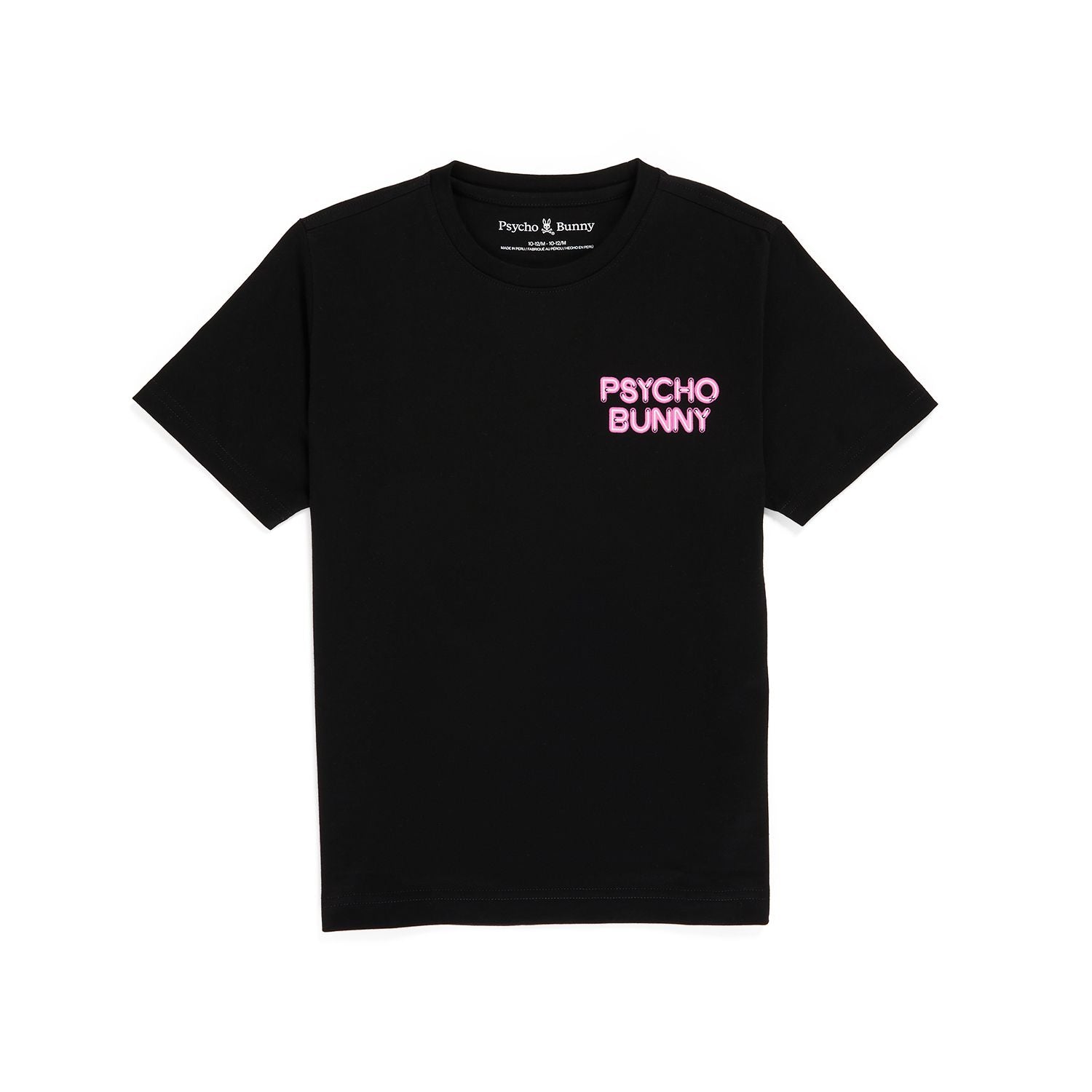 Kids Psycho Bunny Claude Graphic Tee (Black) - Psycho Bunny