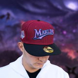 New Era Florida Marlins 2003 World Series Night Purple UV (Burgundy/Black) - New Era