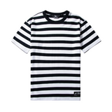 Paper Plane Breton Stripe Oversize Tee (Black) - Paper Plane