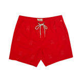 Psycho Bunny Larkin Swim Shorts (Red Spice) - Psycho Bunny