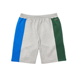 Lacoste Branded Cotton Fleece Blend Shorts (Grey/Blue/Green) - Lacoste